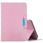 For 10 inch Universal Solid Color Horizontal Flip Leather Case with Card Slots & Holder & Wallet(Pink)