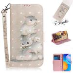 For Huawei P Smart 2021 3D Colored Drawing Horizontal Flip Leather Case with Holder & Card Slots & Wallet & Lanyard(Squirrels)