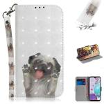 For LG K31 3D Colored Drawing Horizontal Flip Leather Case with Holder & Card Slots & Wallet & Lanyard(Pug)