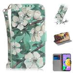 For LG K42 3D Colored Drawing Horizontal Flip Leather Case with Holder & Card Slots & Wallet & Lanyard(Watercolor Flower)