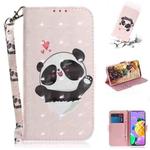 For LG K62 / K52 / Q52 3D Colored Drawing Horizontal Flip Leather Case with Holder & Card Slots & Wallet & Lanyard(Heart Panda)
