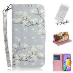 For LG K52 3D Colored Drawing Horizontal Flip Leather Case with Holder & Card Slots & Wallet & Lanyard(Magnolia)