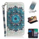 For Nokia 3.4 3D Colored Drawing Horizontal Flip Leather Case with Holder & Card Slots & Wallet & Lanyard(Peacock Wreath)