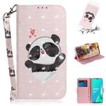 For OPPO A11 3D Colored Drawing Horizontal Flip Leather Case with Holder & Card Slots & Wallet & Lanyard(Heart Panda)