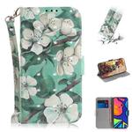 For Samsung Galaxy F41 3D Colored Drawing Horizontal Flip Leather Case with Holder & Card Slots & Wallet & Lanyard(Watercolor Flower)