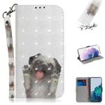 For Samsung Galaxy S21+ 5G 3D Colored Drawing Horizontal Flip Leather Case with Holder & Card Slots & Wallet & Lanyard(Pug)