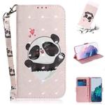 For Samsung Galaxy S21+ 5G 3D Colored Drawing Horizontal Flip Leather Case with Holder & Card Slots & Wallet & Lanyard(Heart Panda)