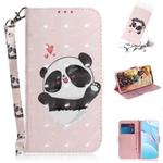 For Xiaomi Mi 10T Lite 5G 3D Colored Drawing Horizontal Flip Leather Case with Holder & Card Slots & Wallet & Lanyard(Heart Panda)