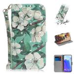 For Xiaomi Mi 10T 5G 3D Colored Drawing Horizontal Flip Leather Case with Holder & Card Slots & Wallet & Lanyard(Watercolor Flower)