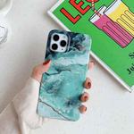 For iPhone 11 Golden Circle Marble Pattern Dual-side Laminating TPU Case (Ink Green)