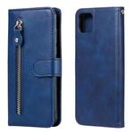 For OPPO Realme C11 Fashion Calf Texture Zipper Horizontal Flip Leather Case with Holder & Card Slots & Wallet(Blue)