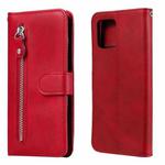 For Samsung Galaxy A42 5G Fashion Calf Texture Zipper Horizontal Flip Leather Case with Holder & Card Slots & Wallet(Red)