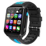 H1 1.54 inch Full-fit Screen Dual Cameras Smart Phone Watch, Support SIM Card / GPS Tracking / Real-time Trajectory / Temperature Monitoring(Black Blue)