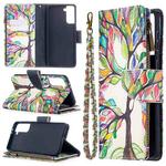 For Samsung Galaxy S30 Plus Colored Drawing Pattern Zipper Horizontal Flip Leather Case with Holder & Card Slots & Wallet(Tree)