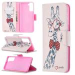 For Samsung Galaxy S21+ 5G Colored Drawing Pattern Horizontal Flip Leather Case with Holder & Card Slots & Wallet(Deer)