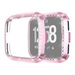 For Fitbit Versa / Versa Lite Universal Smart Watch PC Diamond Protective Case(Pink)