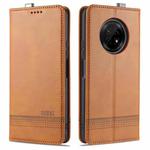 For Huawei Enjoy 20 Plus 5G AZNS Magnetic Calf Texture Horizontal Flip Leather Case with Card Slots & Holder & Wallet(Light Brown)