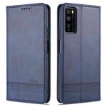 For Huawei Enjoy 20 Pro / Enjoy Z 5G AZNS Magnetic Calf Texture Horizontal Flip Leather Case with Card Slots & Holder & Wallet(Dark Blue)