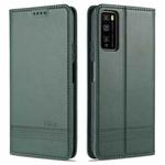 For Huawei Enjoy 20 Pro / Enjoy Z 5G AZNS Magnetic Calf Texture Horizontal Flip Leather Case with Card Slots & Holder & Wallet(Dark Green)