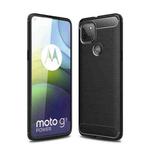 For Motorola Moto G9 Power Brushed Texture Carbon Fiber TPU Case(Black)