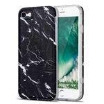 TPU Glossy Marble Pattern IMD Protective Case For iPhone 8 / 7(Black)