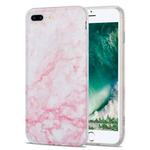 TPU Glossy Marble Pattern IMD Protective Case For iPhone 8 Plus / 7 Plus(Light Pink)