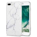 TPU Glossy Marble Pattern IMD Protective Case For iPhone 8 Plus / 7 Plus(White)