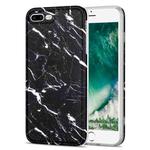 TPU Glossy Marble Pattern IMD Protective Case For iPhone 8 Plus / 7 Plus(Black)
