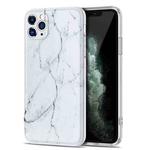 TPU Glossy Marble Pattern IMD Protective Case For iPhone 11 Pro(White)