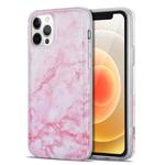 For iPhone 12 mini TPU Glossy Marble Pattern IMD Protective Case (Light Pink)