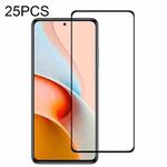 For Xiaomi Redmi Note 9 Pro 5G 25 PCS Full Glue Full Screen Tempered Glass Film