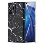 For Samsung Galaxy Note20 Ultra TPU Glossy Marble Pattern IMD Protective Case(Black)