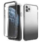 For iPhone 11 Pro Max Shockproof  High Transparency Two-color Gradual Change PC+TPU Candy Colors Protective Case (Black)