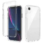 For iPhone XR Shockproof  High Transparency Two-color Gradual Change PC+TPU Candy Colors Protective Case(Transparent)