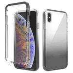 For iPhone XS Max Shockproof  High Transparency Two-color Gradual Change PC+TPU Candy Colors Protective Case(Black)