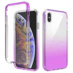 For iPhone XS Max Shockproof  High Transparency Two-color Gradual Change PC+TPU Candy Colors Protective Case(Purple)