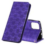 For Motorola Moto G9 Plus Lucky Flowers Embossing Pattern Magnetic Horizontal Flip Leather Case with Holder & Card Slots(Purple)