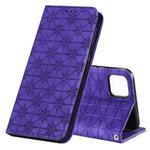 For OPPO Realme C11 Lucky Flowers Embossing Pattern Magnetic Horizontal Flip Leather Case with Holder & Card Slots(Purple)