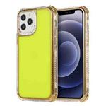 For iPhone 11 3 in 1 Dreamland Electroplating Solid Color TPU + Transparent Border Protective Case (Fluorescent Green)