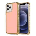 For iPhone 11 Pro 3 in 1 Dreamland Electroplating Solid Color TPU + Transparent Border Protective Case (Pink)