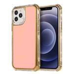 For iPhone 11 Pro Max 3 in 1 Dreamland Electroplating Solid Color TPU + Transparent Border Protective Case (Pink)