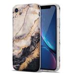 TPU Gilt Marble Pattern Protective Case For iPhone XR(Black Grey)