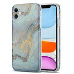 TPU Gilt Marble Pattern Protective Case For iPhone 11(Light Blue)