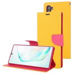 For Galaxy Note 10 MERCURY GOOSPERY FANCY DIARY Horizontal Flip Leather Case with Holder & Card Slots & Wallet(Yellow)