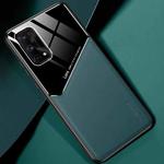 For OPPO Realme X7 Pro All-inclusive Leather + Organic Glass Protective Case with Metal Iron Sheet(Green)
