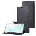 For Galaxy Note 10 MERCURY GOOSPERY BRAVO Series Crazy Horse Texture Horizontal Flip Leather Case with Holder & Card Slots & Wallet((Black)