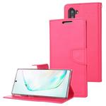For Galaxy Note 10 MERCURY GOOSPERY BRAVO Series Crazy Horse Texture Horizontal Flip Leather Case with Holder & Card Slots & Wallet((Rose Red)