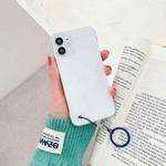 For iPhone 12 mini Non-frame Four-corner Shockproof PC Case with Finger Ring Strap (Blue)