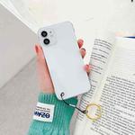 For iPhone 12 mini Non-frame Four-corner Shockproof PC Case with Finger Ring Strap (Gold)