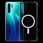 For Huawei P30 Pro Magsafe Case Clear Four-corner Airbag Shockproof PC + TPU Case with Magnetic(Transparent)